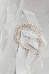 glass pearl headband