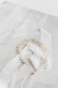 glass pearl headband