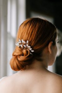 silver glam bridal hair pins