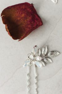 silver opal hair pins