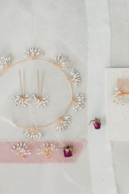 antique crystal hair crown bridal accessories