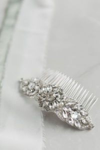 silver rhinestone bridal hair comb