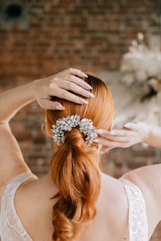 boho beaded bridal hair accessory