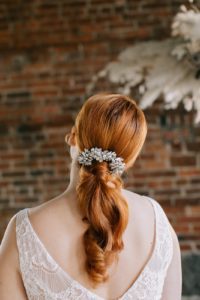 boho beaded bridal hair accessory