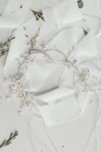 silver floral headband