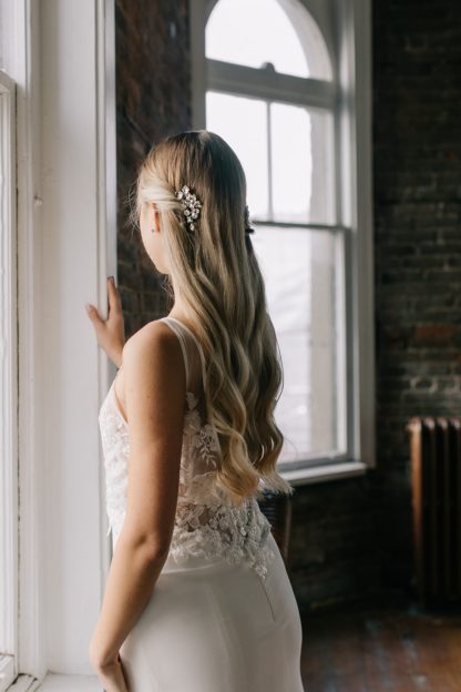 silver rhinestone bridal hair accessory