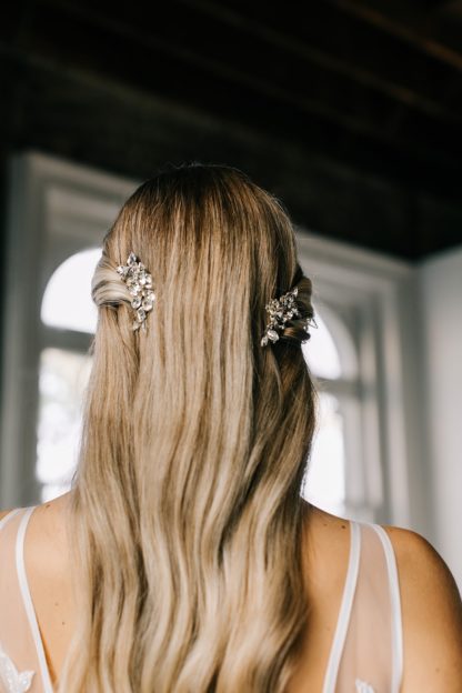 silver rhinestone bridal hair accessory