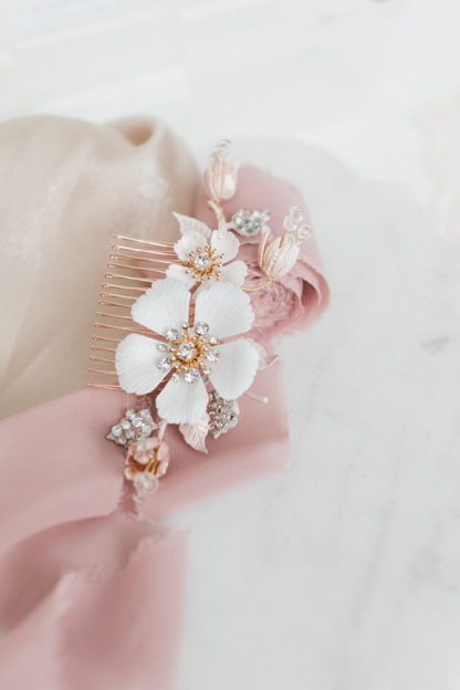 flower bridal comb
